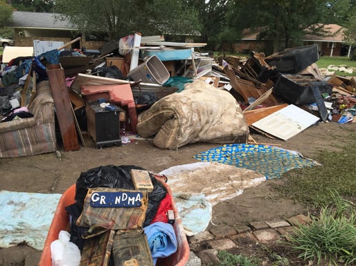 Flooding Damage in Denham Springs, Louisiana