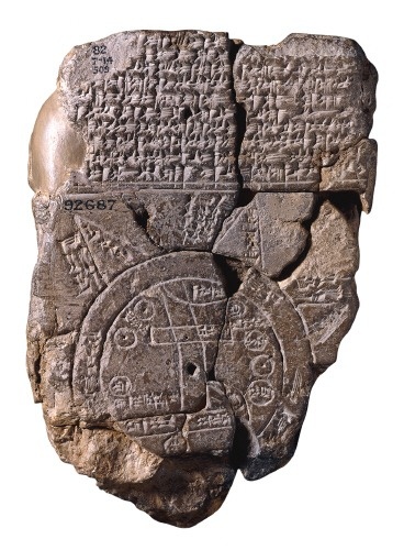 This carving depicting Babylon circa the 6th Century BCE is the world's earliest known map.
