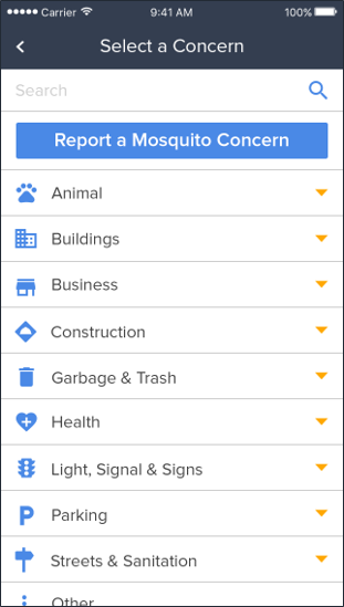 The GovAlert mobile app provides local government with detailed, firsthand accounts of mosquito infestation—records that will come in handy as mosquito-borne Zika continues its journey across the US.