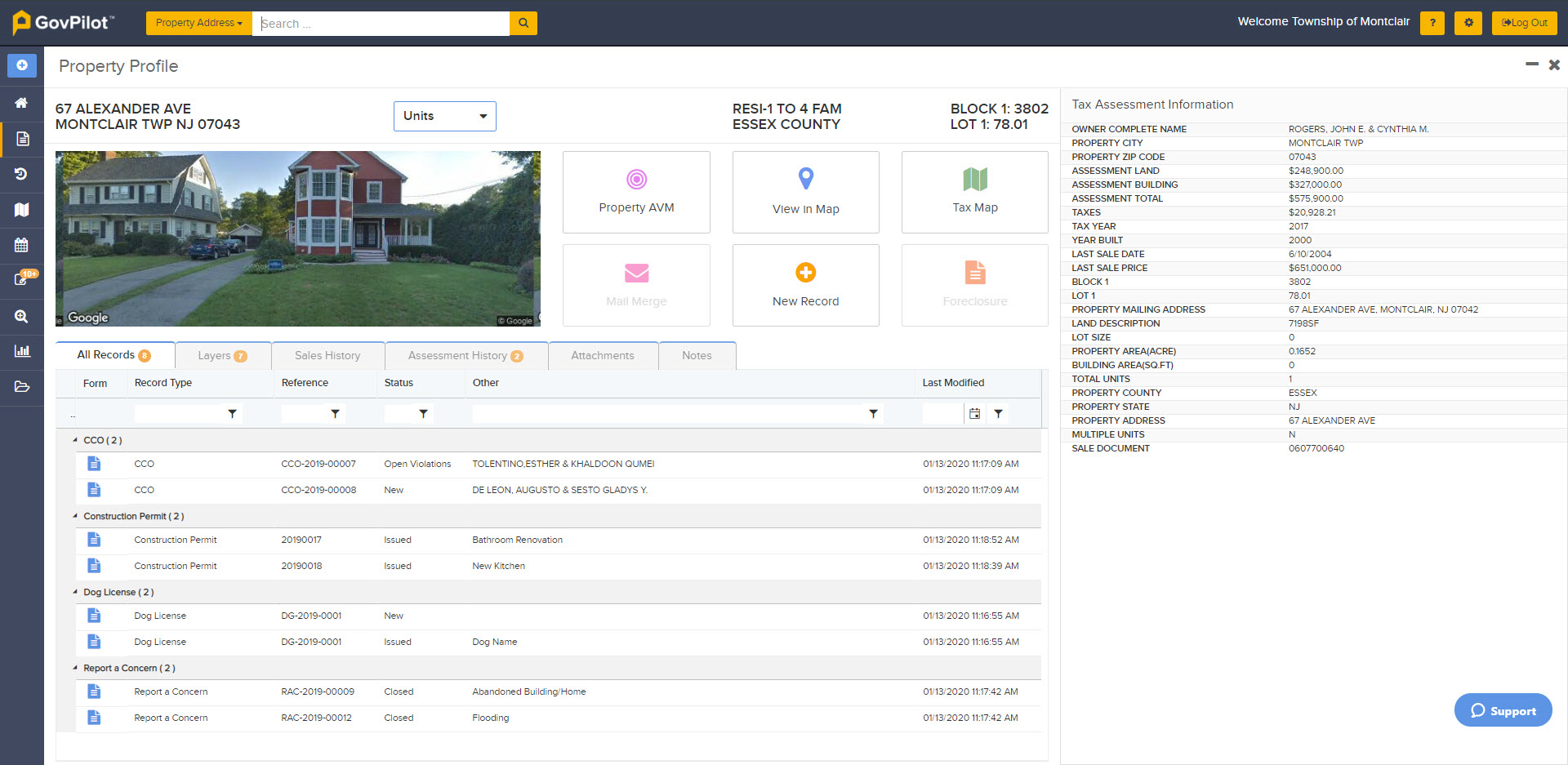 GovPilot Property Profile